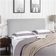 Hawthorne Collections Fabric Sky Gray Panel Headboard Contemporary 78.5