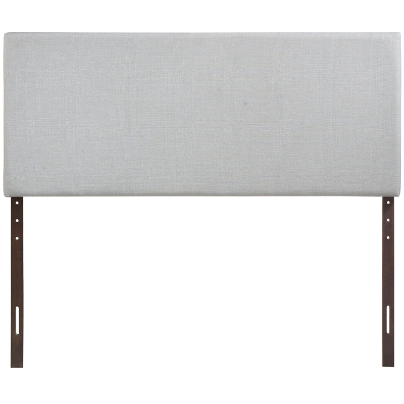 Hawthorne Collections Fabric Sky Gray Panel Headboard Contemporary 78.5