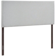 Hawthorne Collections Fabric Sky Gray Panel Headboard Contemporary 78.5