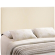Hawthorne Collections Fabric Ivory King Panel Headboard Contemporary 48
