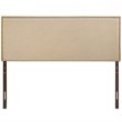Hawthorne Collections Fabric Upholstered Queen Panel Headboard in Beige