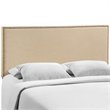 Hawthorne Collections Fabric Upholstered Queen Panel Headboard in Beige
