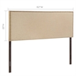 Hawthorne Collections Fabric Upholstered Queen Panel Headboard in Beige