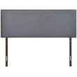 Hawthorne Collection Upholstered Queen Panel Headboard in Smoke