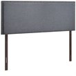 Hawthorne Collection Upholstered Queen Panel Headboard in Smoke