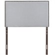 Hawthorne Collections Modern Fabric Upholstered Twin Panel Headboard in Sky Gray