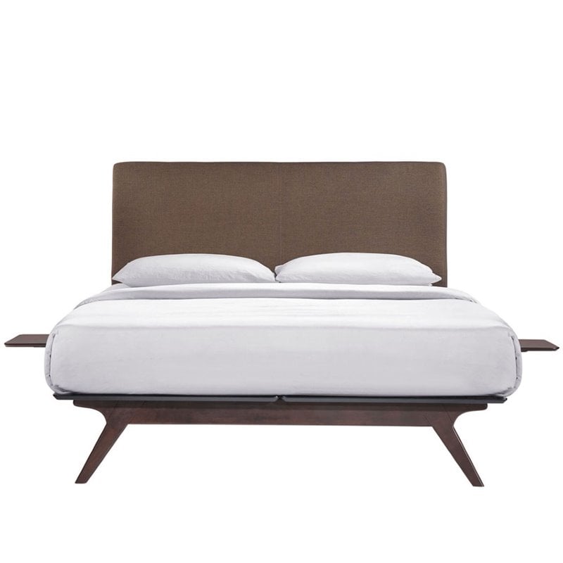 Hawthorne Collection 3 Piece Queen Bedroom Set in Cappuccino and Brown