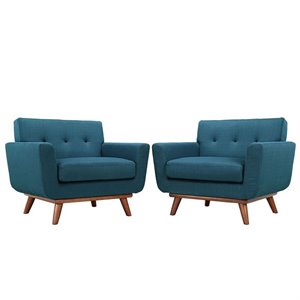 Hawthorne Collection Accent Chair in Azure (Set of 2)