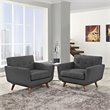 Hawthorne Collection Accent Chair in Gray (Set of 2)