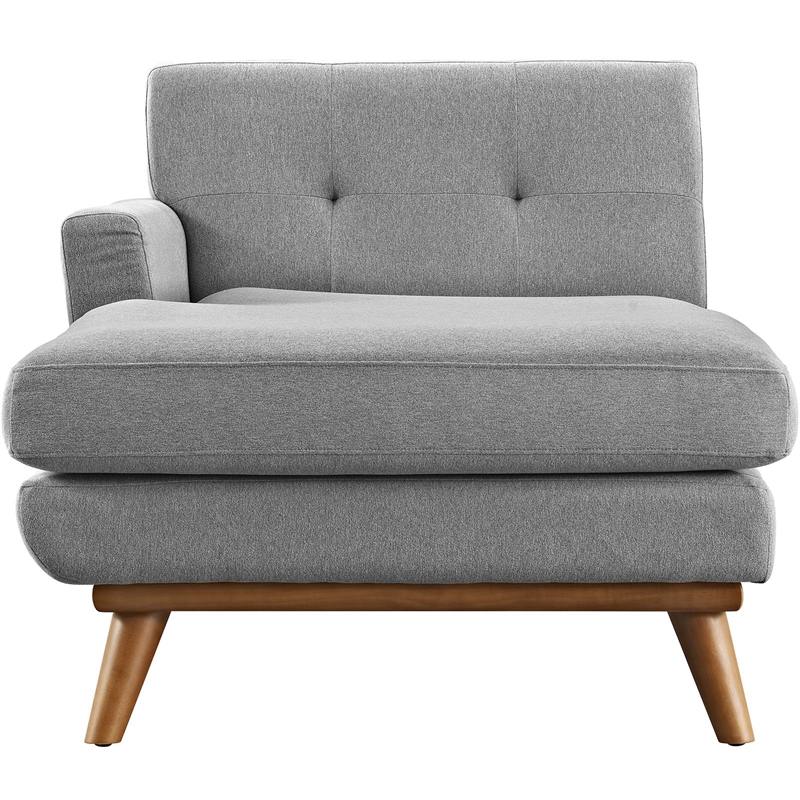 Hawthorne Collection Left Arm Chaise Lounge in Expectation Gray