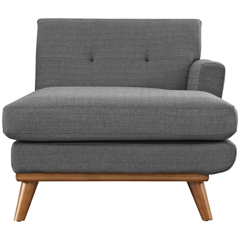Hawthorne Collection Right Arm Chaise Lounge in Gray