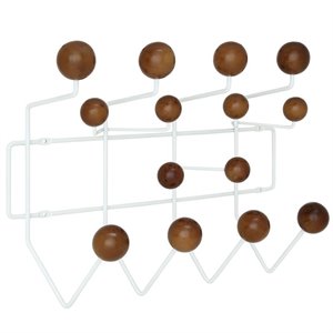 Hawthorne Collection Wood Walnut Wall Mount Coat Rack Rectangular 19.5&quot