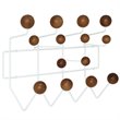Hawthorne Collection Wood Walnut Wall Mount Coat Rack Rectangular 19.5