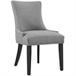 Hawthorne Collections Fabric Light Gray Dining Side Chair Rectangular 36