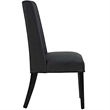 Hawthorne Collection Faux Leather Upholstered Dining Side Chair in Black