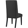Hawthorne Collection Faux Leather Upholstered Dining Side Chair in Black