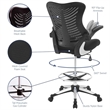Hawthorne Collections Vinyl Nylon Black Drafting Stool Tall Adjustable 44
