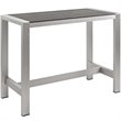 Hawthorne Collections 7-Piece Aluminum/Wood Patio Dining Set in Silver