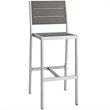 Hawthorne Collections 7-Piece Aluminum/Wood Patio Dining Set in Silver