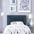 Hawthorne Collection Fabric Upholstered Twin Headboard in Azure
