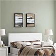 Hawthorne Collections Modern Vinyl Upholstered Full Headboard in White