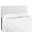 Hawthorne Collections Modern Vinyl Upholstered Full Headboard in White