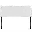 Hawthorne Collections Modern Vinyl Upholstered Full Headboard in White