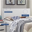 Hawthorne Collections Modern Vinyl Upholstered Full Headboard in White