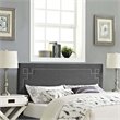 Hawthorne Collection Fabric Upholstered Queen Headboard in Gray