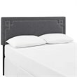 Hawthorne Collection Fabric Upholstered Queen Headboard in Gray