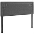 Hawthorne Collection Fabric Upholstered Queen Headboard in Gray