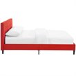 Hawthorne Collections Upholstered Atomic Red Full Platform Bed Rectangular Tufted 60