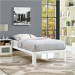Hawthorne Collections Modern Metal Twin Platform Bed in White