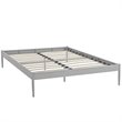 Hawthorne Collections Modern Metal Queen Platform Bed in Gray