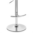 Hawthorne Collections Faux Leather Adjustable Bar Stool in Black