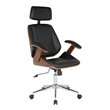 Hawthorne Collections Faux Leather Office Chair in Black