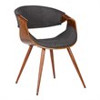 Hawthorne Collections Dining Chair in Walnut and Charcoal