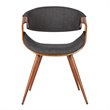 Hawthorne Collections Dining Chair in Walnut and Charcoal