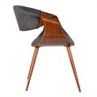 Hawthorne Collections Dining Chair in Walnut and Charcoal