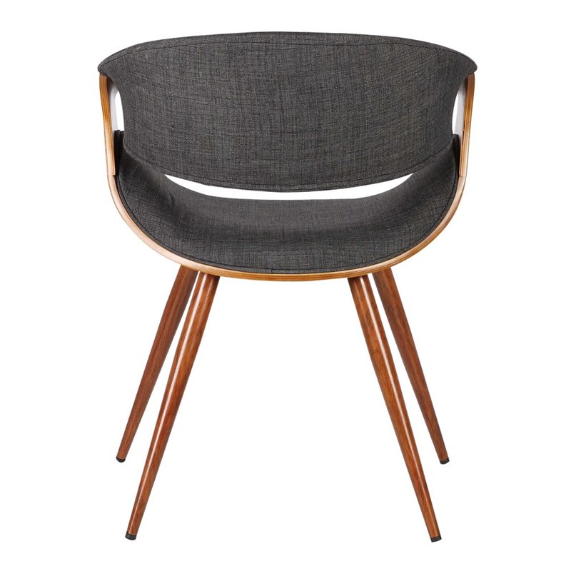 Hawthorne Collections Dining Chair in Walnut and Charcoal