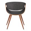 Hawthorne Collections Dining Chair in Walnut and Charcoal