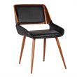 Hawthorne Collections Wood Walnut and Black Dining Chair 31