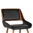 Hawthorne Collections Wood Walnut and Black Dining Chair 31