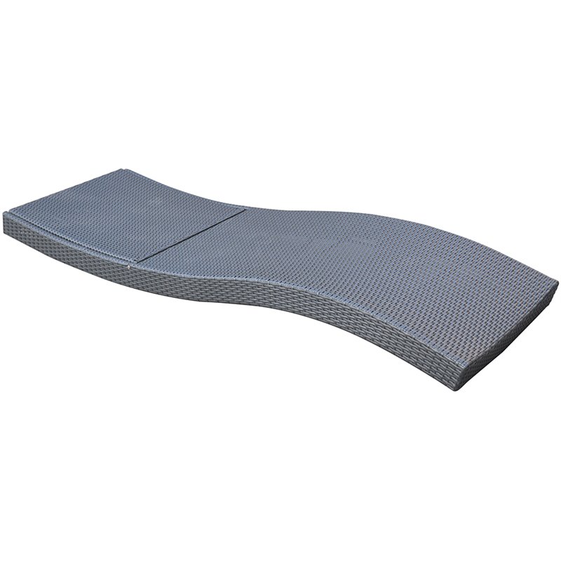 Hawthorne Collections Adjustable Patio Chaise Lounge in Black