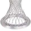 Hawthorne Collections Round Contemporary Stainless Steel Dining Table in Silver