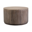 Hawthorne Collections Round Wood Coffee Table in Gray Wash/Espresso