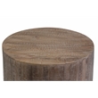 Hawthorne Collections Round Wood Coffee Table in Gray Wash/Espresso