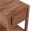 Avalon Mid-Century Modern Sheesham Wood End Table With Drawer
