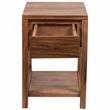Avalon Mid-Century Modern Sheesham Wood End Table With Drawer