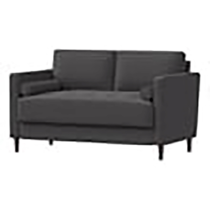 Hawthorne Collections Transitional Fabric Loveseat in Heather Gray